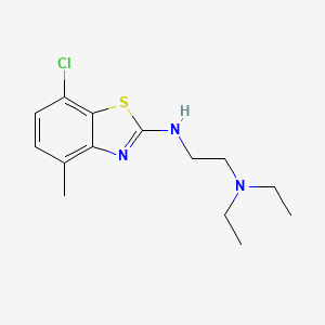 molecular formula C14H20ClN3S B1396342 N'-(7-chloro-4-methyl-1,3-benzothiazol-2-yl)-N,N-diethylethane-1,2-diamine CAS No. 1333960-61-4
