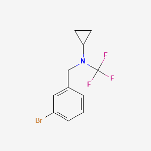 molecular formula C11H11BrF3N B13963451 N-(3-bromobenzyl)-N-(trifluoromethyl)cyclopropanamine 