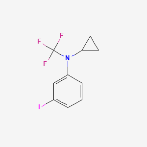 molecular formula C10H9F3IN B13963453 N-cyclopropyl-3-iodo-N-(trifluoromethyl)aniline 
