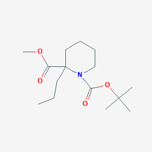 molecular formula C15H27NO4 B1396347 1-Tert-butyl 2-methyl 2-propylpiperidine-1,2-dicarboxylate CAS No. 1306739-64-9