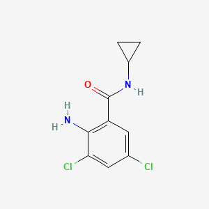 molecular formula C10H10Cl2N2O B13963475 2-Amino-3,5-dichloro-N-cyclopropylbenzamide CAS No. 63887-24-1