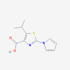 5-(propan-2-yl)-2-(1H-pyrrol-1-yl)-1,3-thiazole-4-carboxylic acid