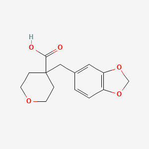 4-(1,3-Benzodioxol-5-ylmethyl)tetrahydro-2H-pyran-4-carboxylic acid