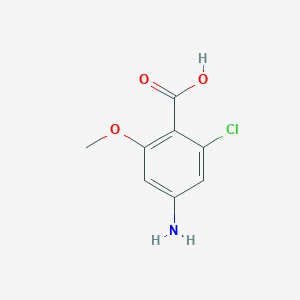 molecular formula C8H8ClNO3 B13963517 4-Amino-2-chloro-6-methoxybenzoic acid 