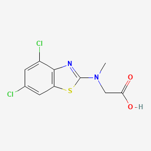 molecular formula C10H8Cl2N2O2S B1396353 N-(4,6-二氯-1,3-苯并噻唑-2-基)-N-甲基甘氨酸 CAS No. 1351616-62-0