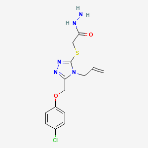 2-({4-Allyl-5-[(4-chlorophenoxy)methyl]-4H-1,2,4-triazol-3-yl}thio)acetohydrazide