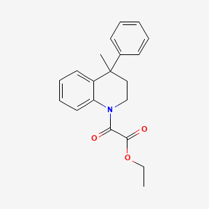 ethyl (4-methyl-4-phenyl-3,4-dihydroquinolin-1(2H)-yl)(oxo)acetate