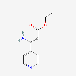 molecular formula C10H12N2O2 B13963568 Ethyl 3-amino-3-(pyridin-4-yl)prop-2-enoate CAS No. 70076-13-0