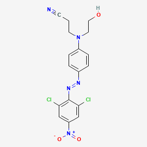 molecular formula C17H15Cl2N5O3 B13963579 Propanenitrile, 3-[[4-[(2,6-dichloro-4-nitrophenyl)azo]phenyl](2-hydroxyethyl)amino]- CAS No. 62331-46-8