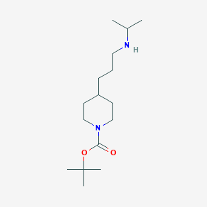 molecular formula C16H32N2O2 B13963591 tert-Butyl 4-(3-(isopropylamino)propyl)piperidine-1-carboxylate 