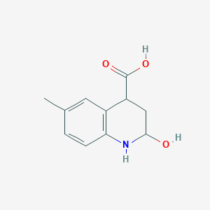 molecular formula C11H13NO3 B1396360 2-Hydroxy-6-methyl-1,2,3,4-tetrahydroquinoline-4-carboxylic acid CAS No. 1338495-31-0