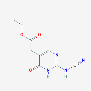 molecular formula C9H10N4O3 B1396361 Ethyl [2-(cyanoamino)-4-hydroxypyrimidin-5-yl]acetate CAS No. 1338494-91-9
