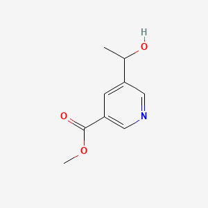 molecular formula C9H11NO3 B13963616 Methyl 5-(1-hydroxyethyl)pyridine-3-carboxylate CAS No. 38940-64-6