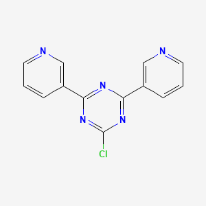 molecular formula C13H8ClN5 B13963620 2-Chloro-4,6-di(pyridin-3-yl)-1,3,5-triazine 