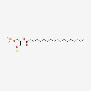molecular formula C27H58O4Si2 B13963627 Octadecanoic acid, 2-[(trimethylsilyl)oxy]-1-[[(trimethylsilyl)oxy]methyl]ethyl ester CAS No. 53336-13-3