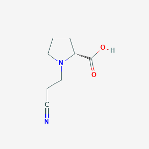 molecular formula C8H12N2O2 B13963630 D-Proline, 1-(2-cyanoethyl)- 