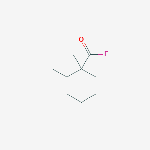 molecular formula C9H15FO B13963631 1,2-Dimethylcyclohexane-1-carbonyl fluoride CAS No. 49576-71-8