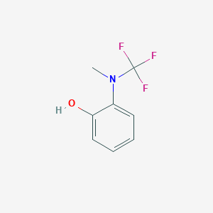 molecular formula C8H8F3NO B13963682 2-(Methyl(trifluoromethyl)amino)phenol 
