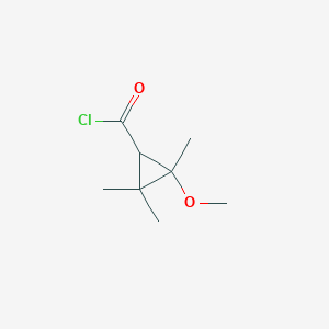 molecular formula C8H13ClO2 B13963693 2-Methoxy-2,3,3-trimethylcyclopropane-1-carbonyl chloride CAS No. 79163-54-5