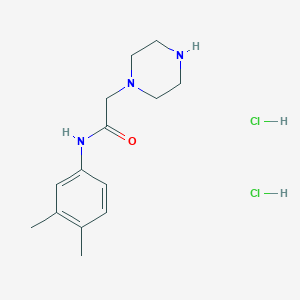 molecular formula C14H23Cl2N3O B1396371 N-(3,4-dimethylphenyl)-2-piperazin-1-ylacetamide dihydrochloride CAS No. 1186049-57-9