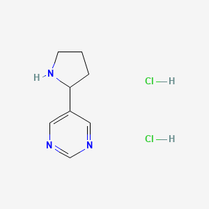 molecular formula C8H13Cl2N3 B1396372 5-(吡咯烷-2-基)嘧啶二盐酸盐 CAS No. 1332529-25-5