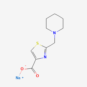 molecular formula C10H13N2NaO2S B1396373 Sodium 2-(piperidin-1-ylmethyl)-1,3-thiazole-4-carboxylate CAS No. 1332529-28-8