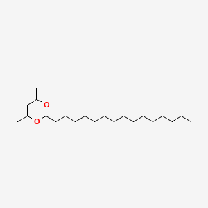 molecular formula C21H42O2 B13963739 4,6-Dimethyl-2-pentadecyl-1,3-dioxane CAS No. 56599-77-0