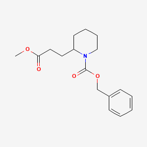 molecular formula C17H23NO4 B13963747 Benzyl 2-(3-methoxy-3-oxopropyl)piperidine-1-carboxylate 
