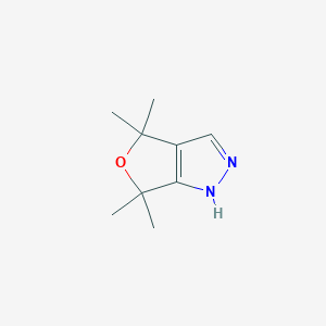 molecular formula C9H14N2O B1396376 4,4,6,6-四甲基-4,6-二氢-1H-呋喃并[3,4-c]吡唑 CAS No. 92939-32-7