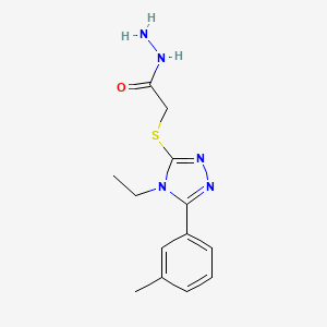 2-{[4-ethyl-5-(3-methylphenyl)-4H-1,2,4-triazol-3-yl]thio}acetohydrazide