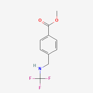 molecular formula C10H10F3NO2 B13963770 Methyl 4-(((trifluoromethyl)amino)methyl)benzoate 