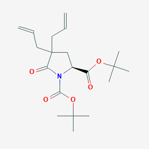 molecular formula C20H31NO5 B13963778 Di-tert-butyl (S)-4,4-diallyl-5-oxopyrrolidine-1,2-dicarboxylate 