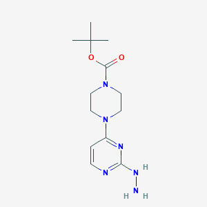molecular formula C13H22N6O2 B1396378 Tert-butyl 4-(2-hydrazinopyrimidin-4-yl)piperazine-1-carboxylate CAS No. 1306738-63-5