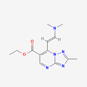 molecular formula C13H17N5O2 B1396379 ethyl 7-[(E)-2-(dimethylamino)vinyl]-2-methyl[1,2,4]triazolo[1,5-a]pyrimidine-6-carboxylate CAS No. 1248517-82-9