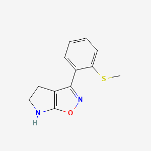 molecular formula C12H12N2OS B13963796 3-(2-(Methylthio)phenyl)-5,6-dihydro-4H-pyrrolo[3,2-d]isoxazole 