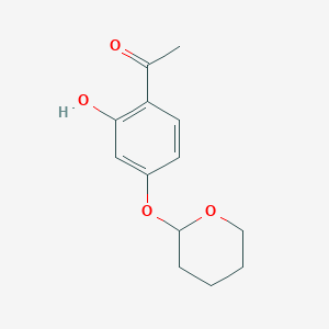 molecular formula C13H16O4 B139638 Ethanone, 1-[2-hydroxy-4-[(tetrahydro-2H-pyran-2-yl)oxy]phenyl]- CAS No. 111841-07-7
