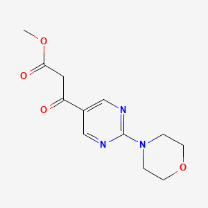 molecular formula C12H15N3O4 B1396380 Methyl 3-(2-morpholin-4-ylpyrimidin-5-yl)-3-oxopropanoate CAS No. 1306738-39-5