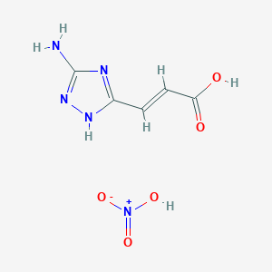 (E)-3-(3-amino-1H-1,2,4-triazol-5-yl)prop-2-enoic acid;nitric acid
