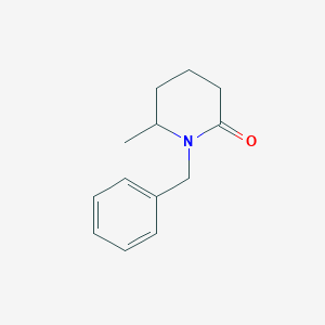 molecular formula C13H17NO B13963844 1-Benzyl-6-methylpiperidin-2-one CAS No. 55917-03-8