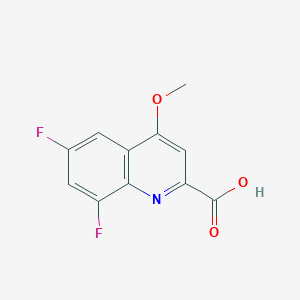 molecular formula C11H7F2NO3 B1396385 6,8-Difluoro-4-methoxyquinoline-2-carboxylic acid CAS No. 1338651-82-3