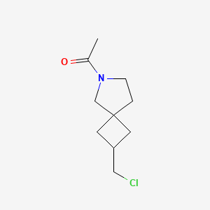 molecular formula C10H16ClNO B13963856 1-(2-(Chloromethyl)-6-azaspiro[3.4]octan-6-yl)ethanone 