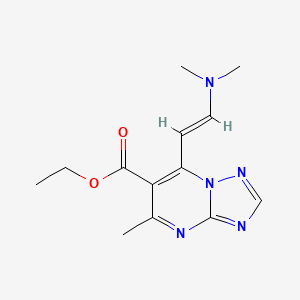 molecular formula C13H17N5O2 B1396389 ethyl 7-[(E)-2-(dimethylamino)vinyl]-5-methyl[1,2,4]triazolo[1,5-a]pyrimidine-6-carboxylate CAS No. 1306753-74-1