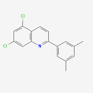 molecular formula C17H13Cl2N B13963918 5,7-Dichloro-2-(3,5-dimethylphenyl)quinoline 
