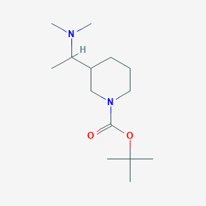 molecular formula C14H28N2O2 B13963936 tert-Butyl 3-(1-(dimethylamino)ethyl)piperidine-1-carboxylate 