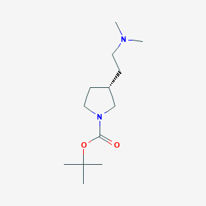 molecular formula C13H26N2O2 B13963963 (S)-tert-butyl 3-(2-(dimethylamino)ethyl)pyrrolidine-1-carboxylate 