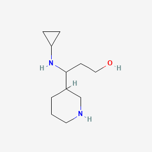 molecular formula C11H22N2O B13963980 3-(Cyclopropylamino)-3-(piperidin-3-yl)propan-1-ol 