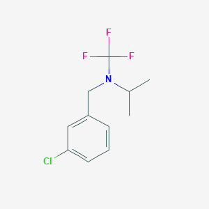 molecular formula C11H13ClF3N B13963984 N-(3-chlorobenzyl)-N-(trifluoromethyl)propan-2-amine 