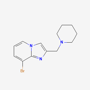 molecular formula C13H16BrN3 B13963989 8-Bromo-2-(1-piperidinylmethyl)imidazo[1,2-a]pyridine CAS No. 1232038-97-9