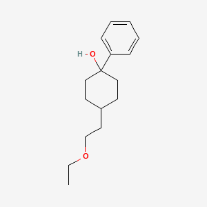 molecular formula C16H24O2 B1396402 4-(2-乙氧基乙基)-1-苯基环己醇 CAS No. 1338494-78-2