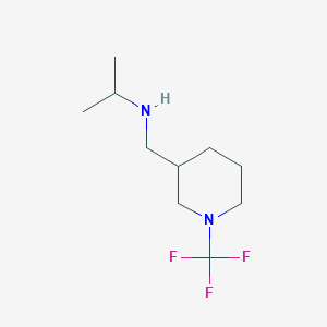 molecular formula C10H19F3N2 B13964028 N-((1-(trifluoromethyl)piperidin-3-yl)methyl)propan-2-amine 